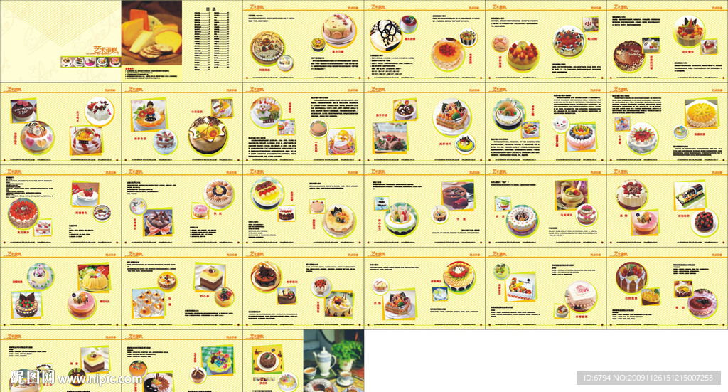 艺术蛋糕 蛋糕画册 共54P包括封面封底