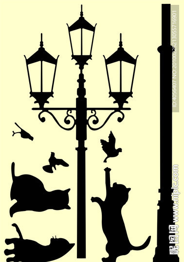 壁纸漆模具 欧式路灯