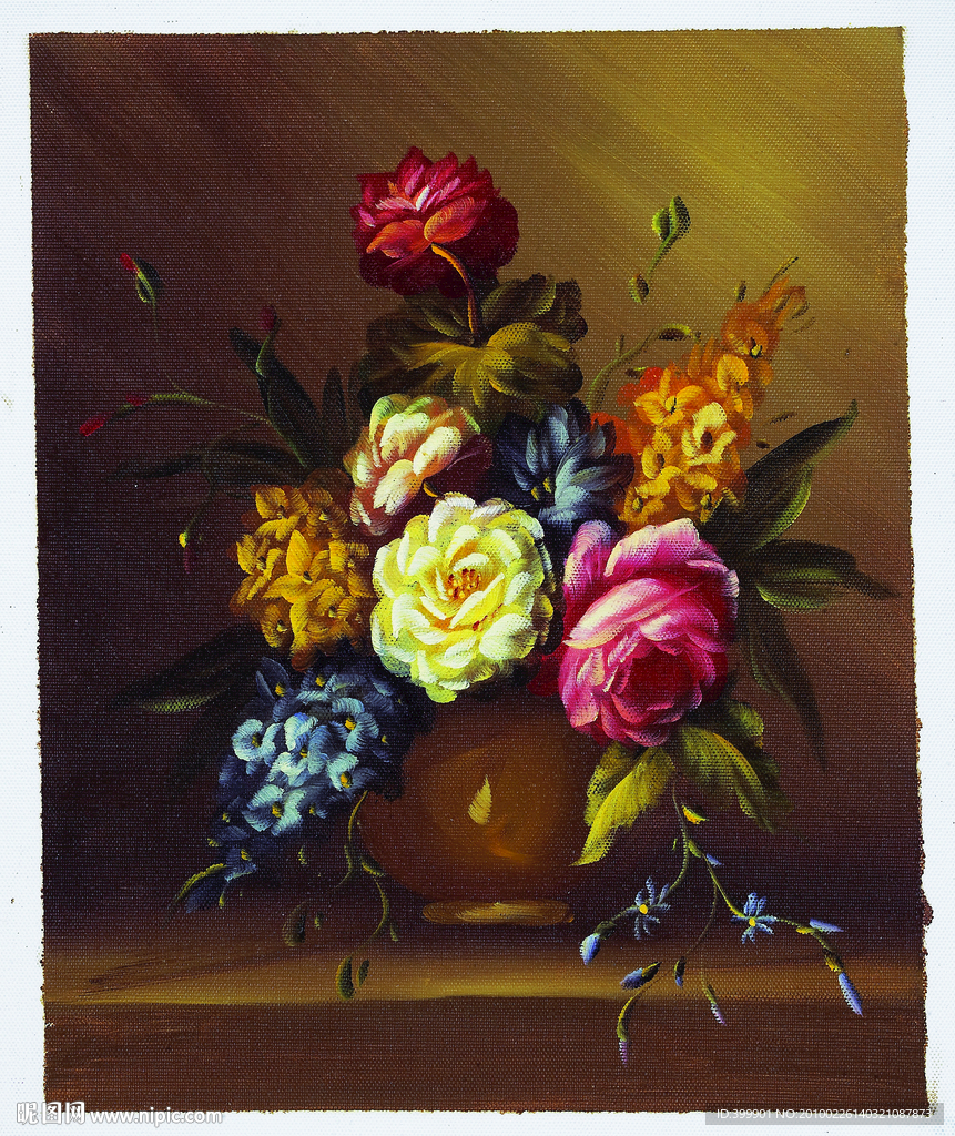 扫描花卉油画13（24厘米X28厘米）图片