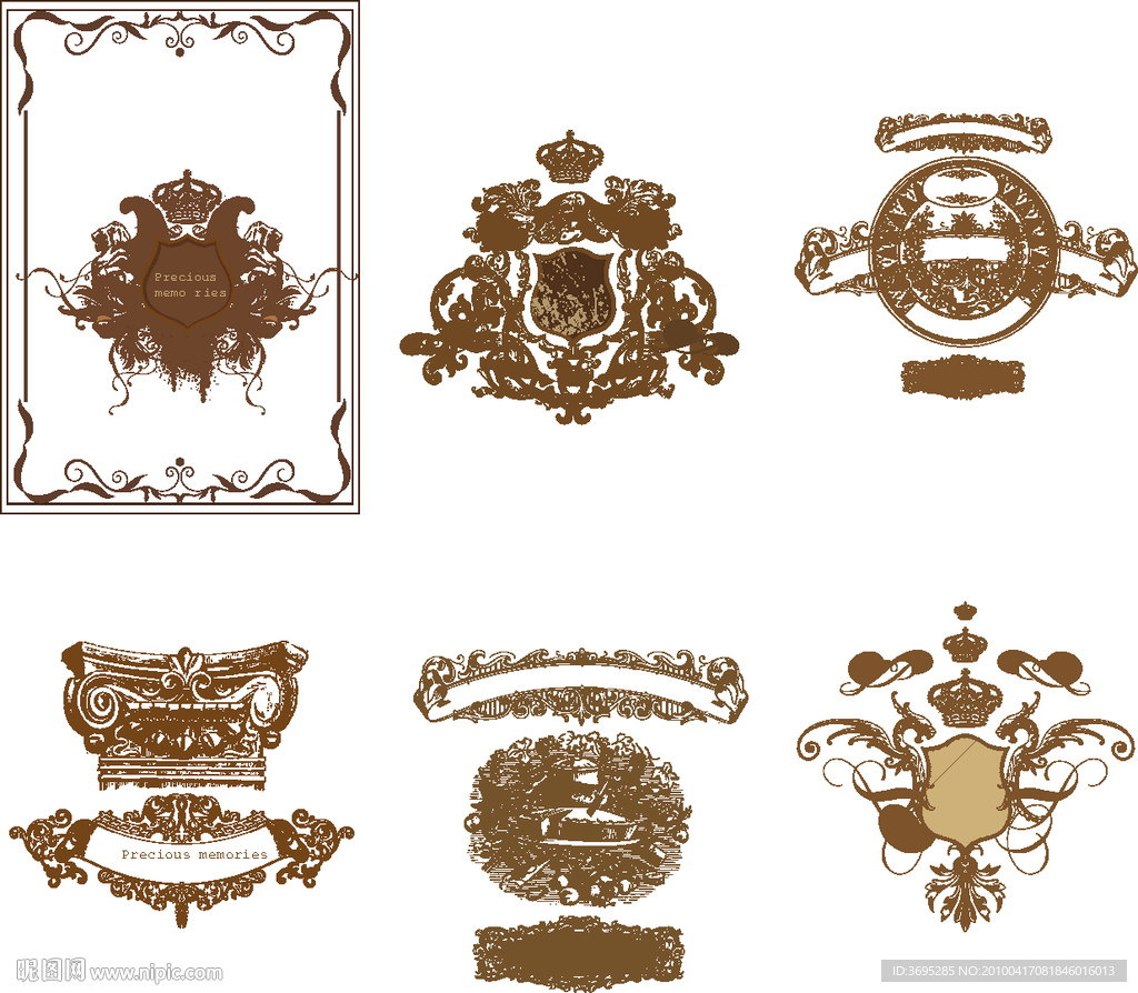 本本设计 欧洲复古皇冠牛皮系列封面设计