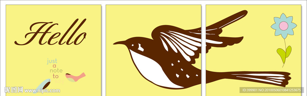 矢量无框画（小鸟）