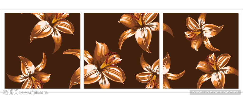 矢量无框画（碎花）