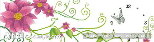 十字绣源文件 粉色优雅 图纸