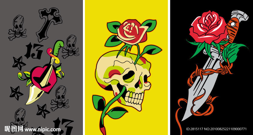 欧美矢量纹身图案