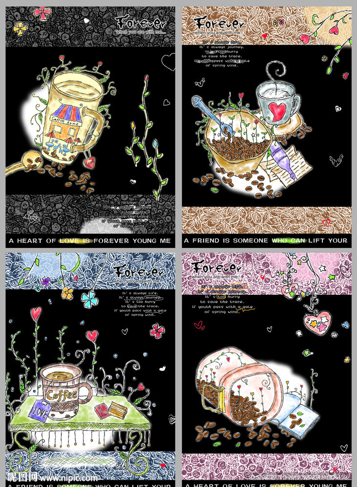 本本封面（素描咖啡豆同学录）