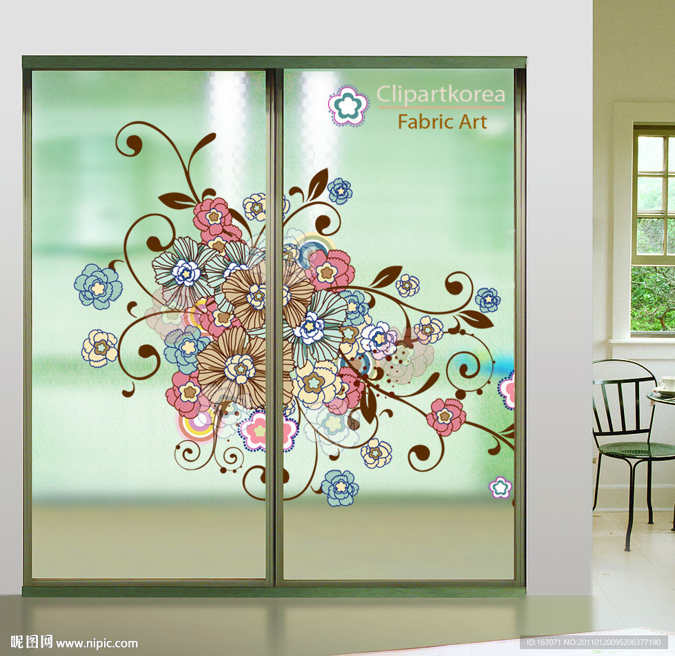 玻璃移门 花纹 衣柜贴