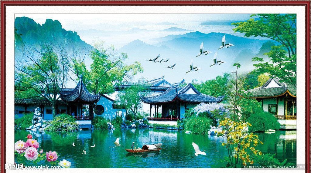 山水画 风景园林 园林风景