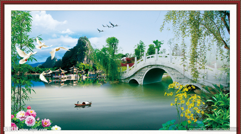 山水画 湖光山色