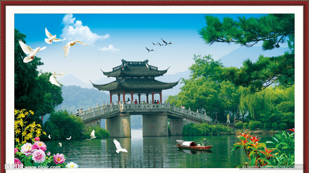 山水画 湖光山色 风景园林