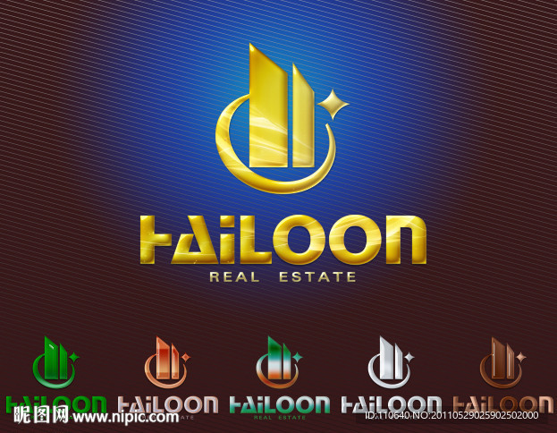 房产logo 标志 金属logo 水晶logo 立体logo