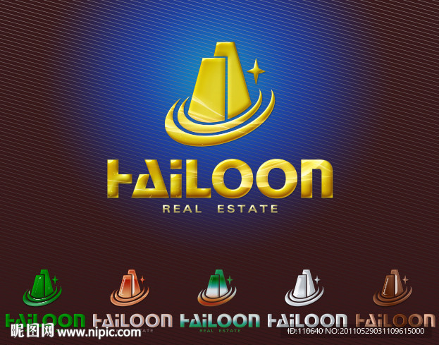 地产logo 置业标志 金属logo 水晶logo 立体logo