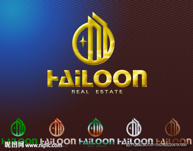 地产logo 置业标志 金属logo 水晶logo 立体logo