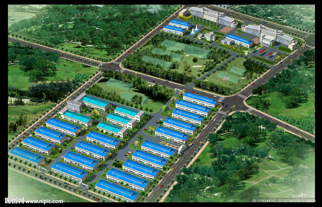 厂房鸟瞰 厂区鸟瞰