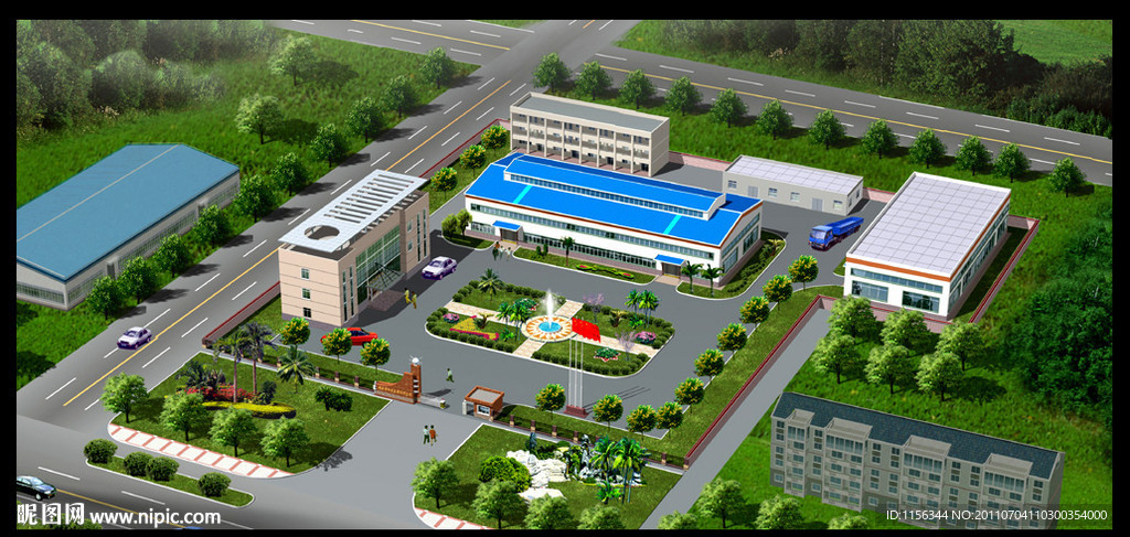 厂房鸟瞰 厂区鸟瞰