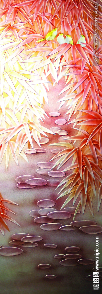 艺术玻璃花纹图片