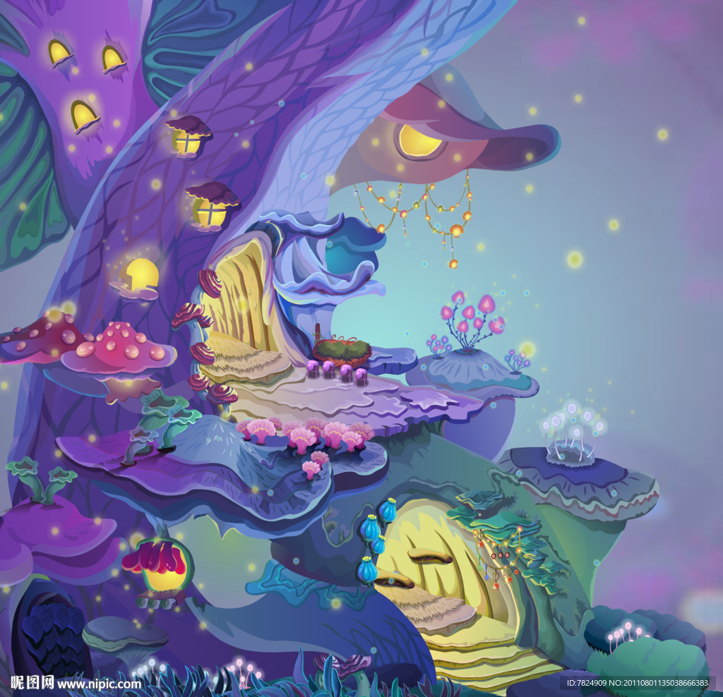 童话仙境 精灵蘑菇夜