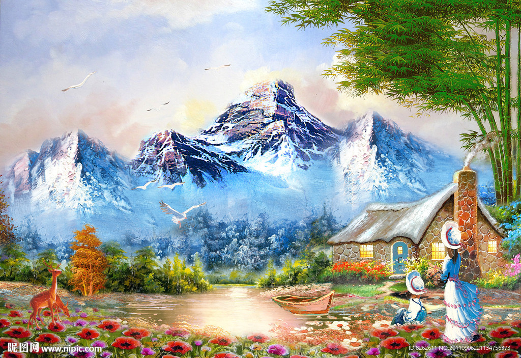 油画风景 漂亮的风景油画