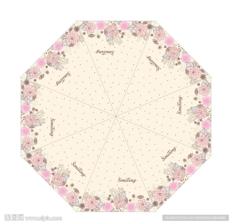 高雅气质雨伞图案(气质花朵)