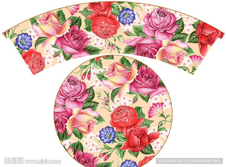 美丽乱花(图层分层）