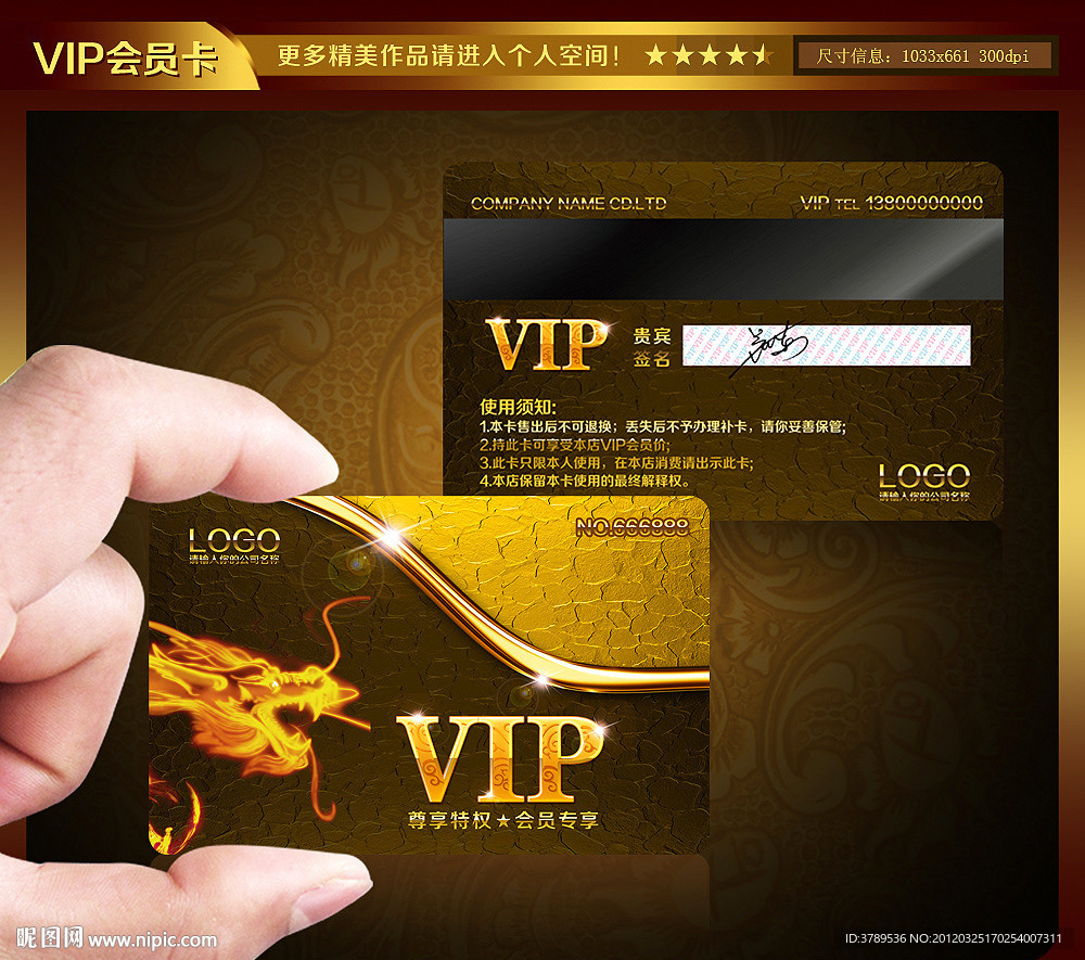VIP卡 龙卡