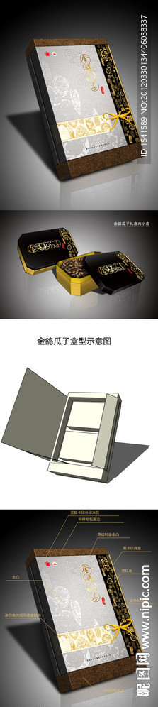 金鸽瓜子精品包装盒（展开图）