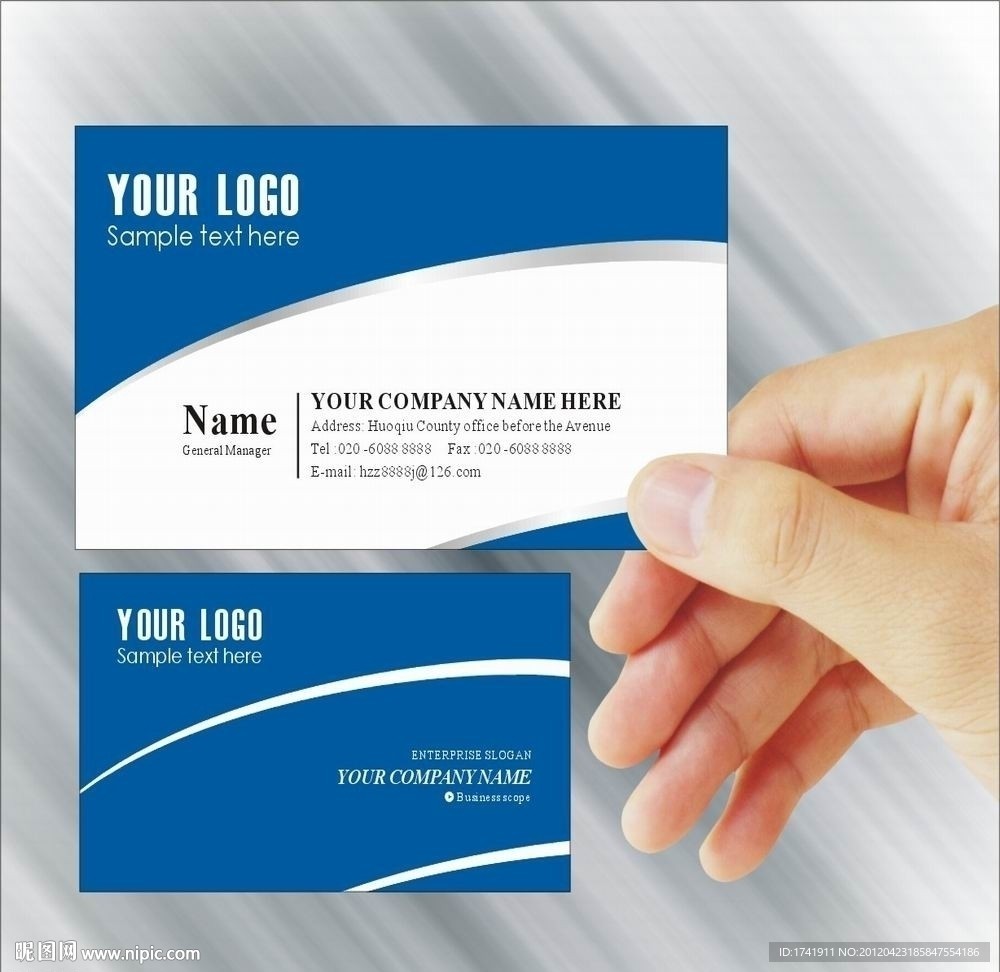 名片模板 科技名片 蓝色名片图片