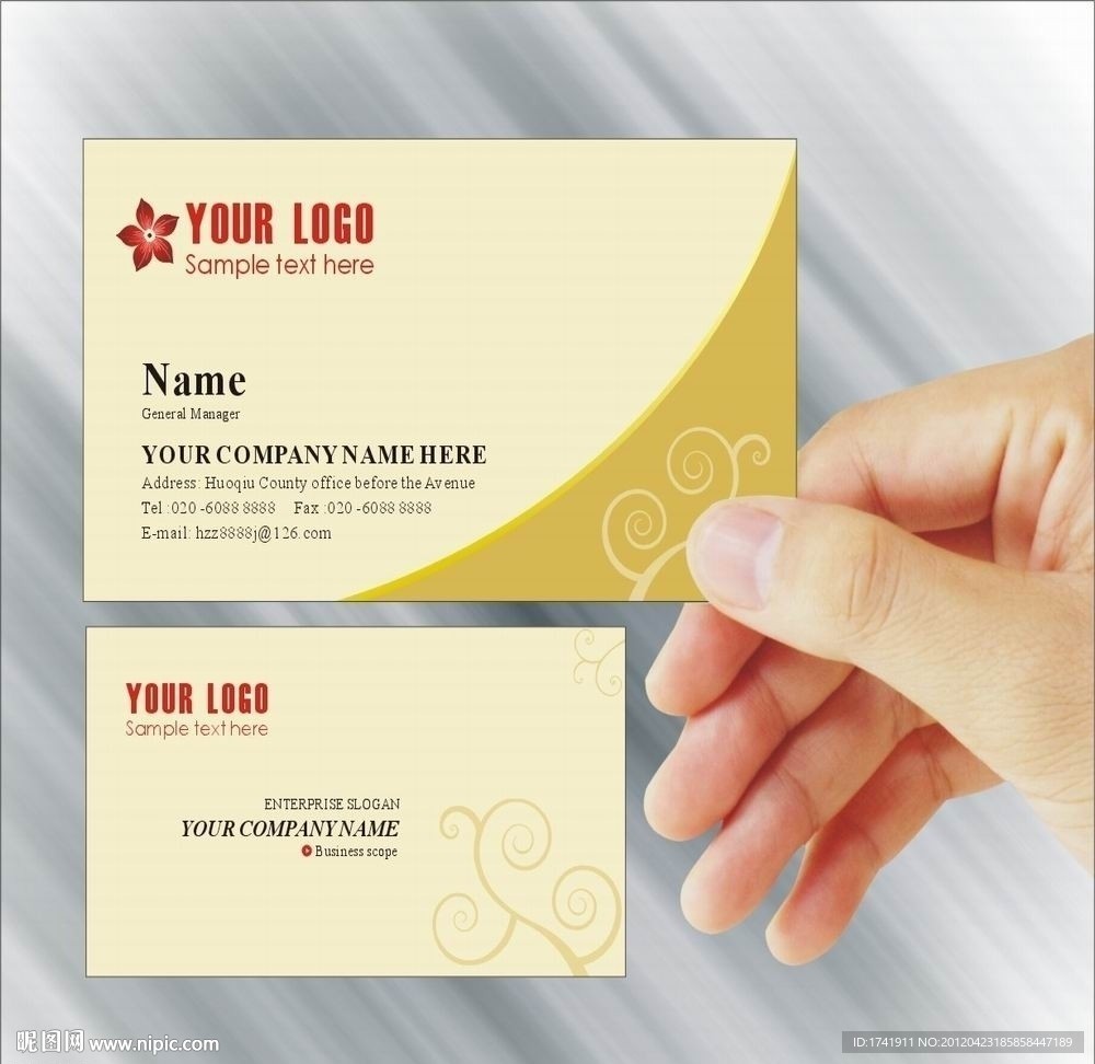 名片模板 花店名片图片