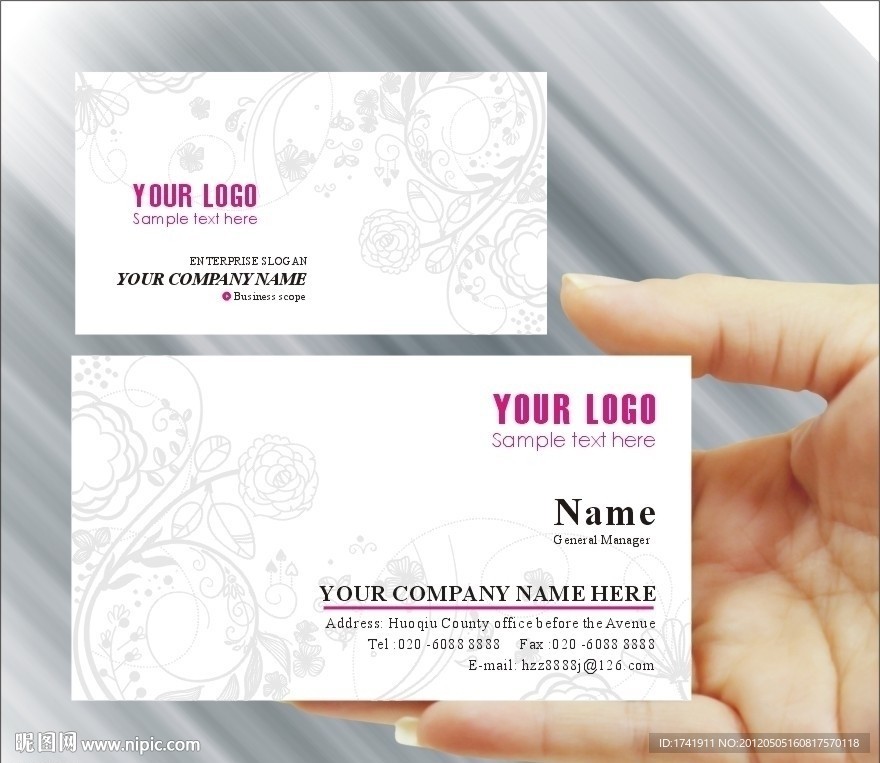 美容名片 花纹名片 国外名片