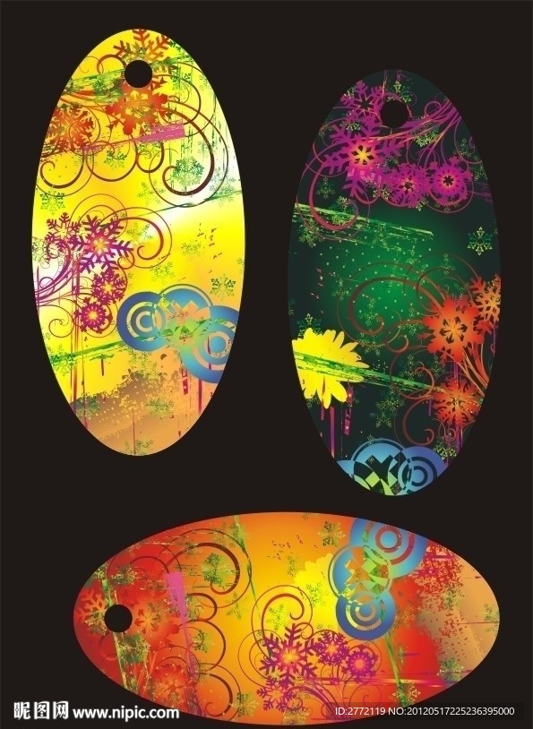 花般美 圆形吊牌