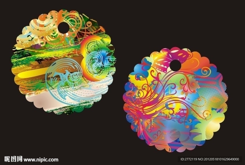 花边圆形 精美吊牌