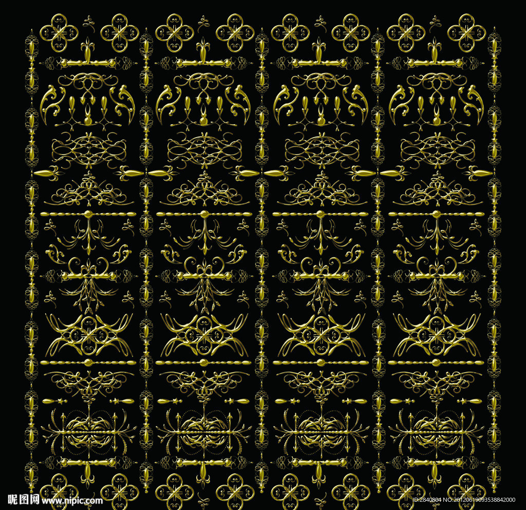 金色植物花纹