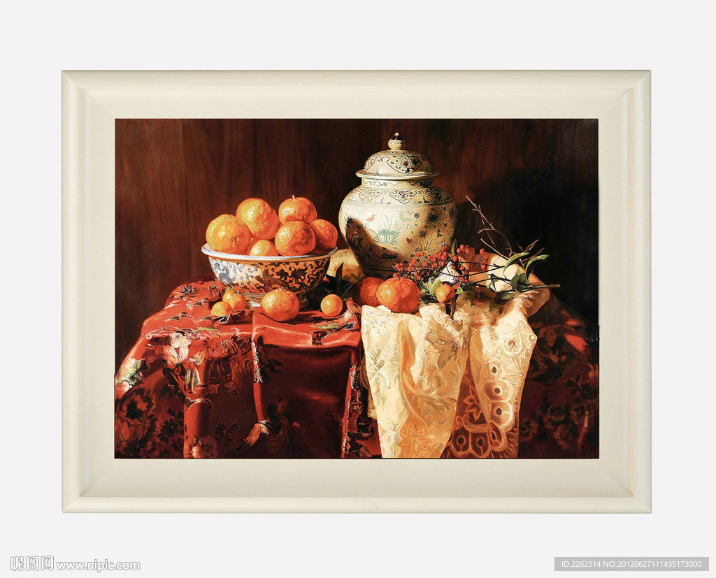 花卉水果静物油画装饰画壁画墙画客厅画