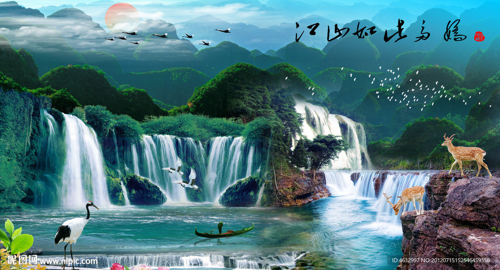 流水生财 酒店挂画