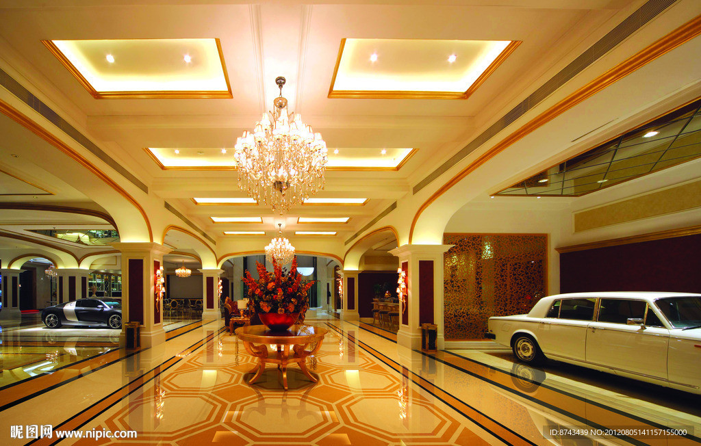 酒店大堂陶瓷铺贴效果图