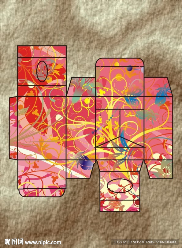 火红花款 礼品盒设计