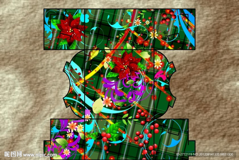 绿格子花式 盒形设计