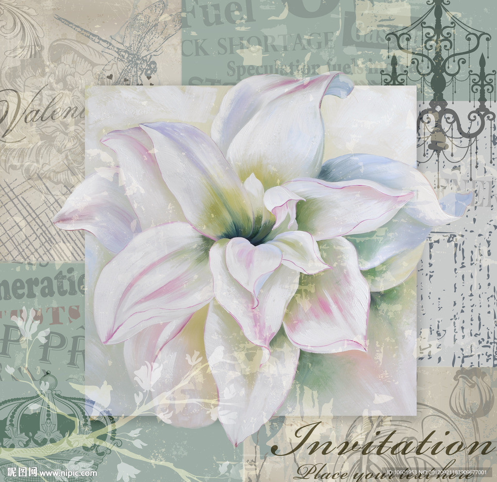 欧美风格 花卉油画