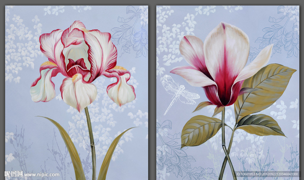 欧美风格 花卉油画