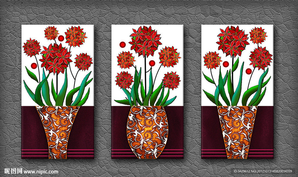 精品古典花卉无框画