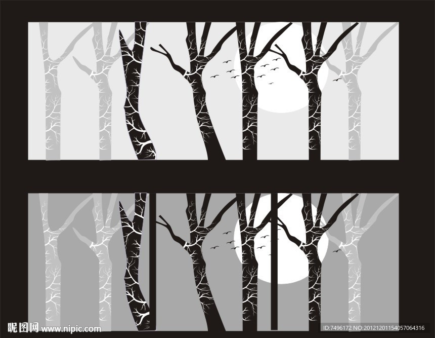 抽象树 (无框画)