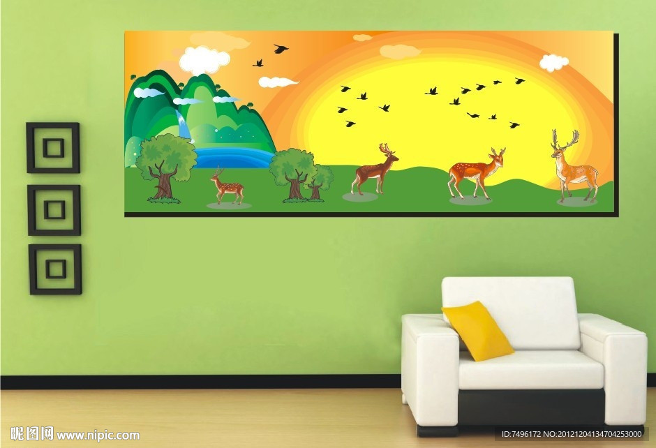 无框画 装饰手绘画 抽象画