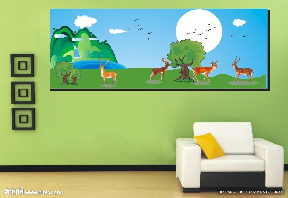 无框画 装饰手绘画 抽象画