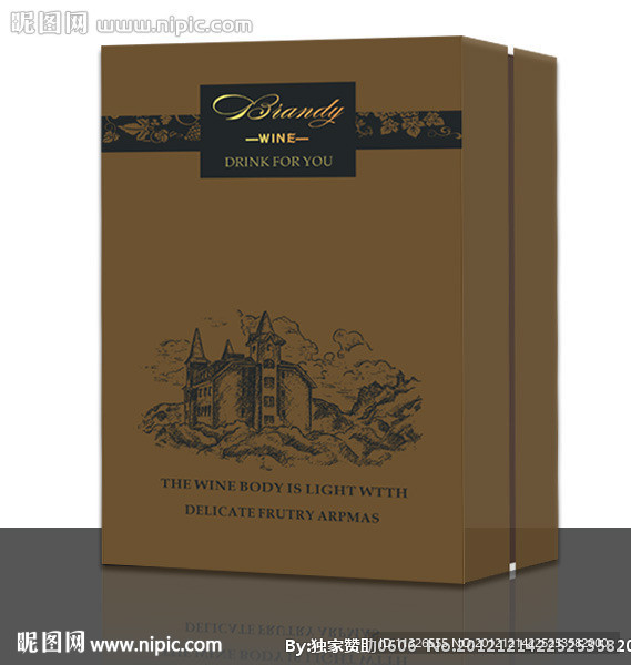 红酒双支礼盒 （平面图）图片