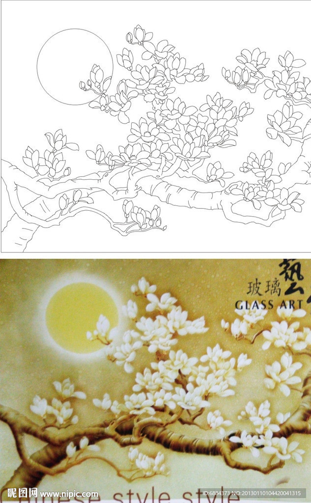 花好月圆 玉兰月亮