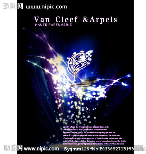 孔雀羽毛珠宝首饰海报