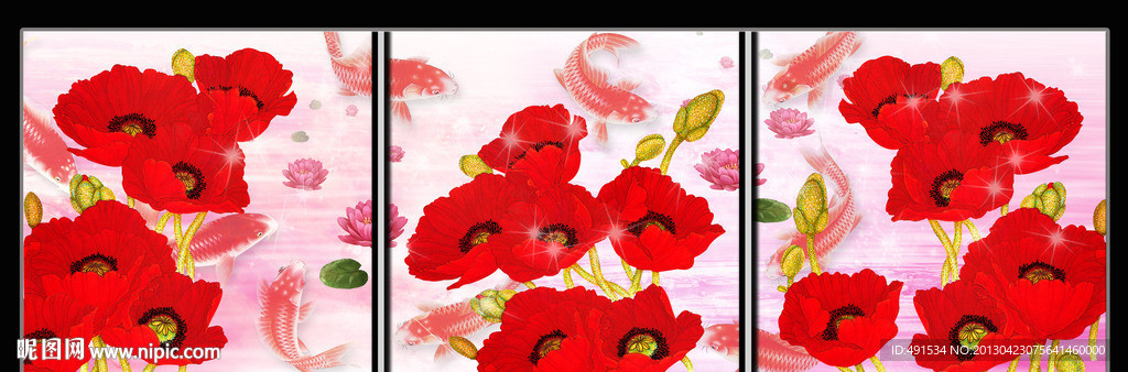 无框中堂画 鸿运当头