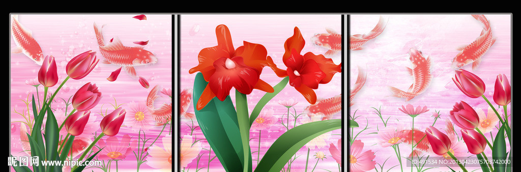 无框中堂画 鸿运当头