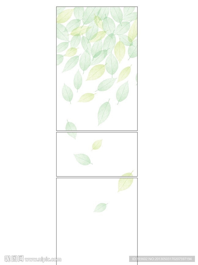 绿叶子 冰箱面板