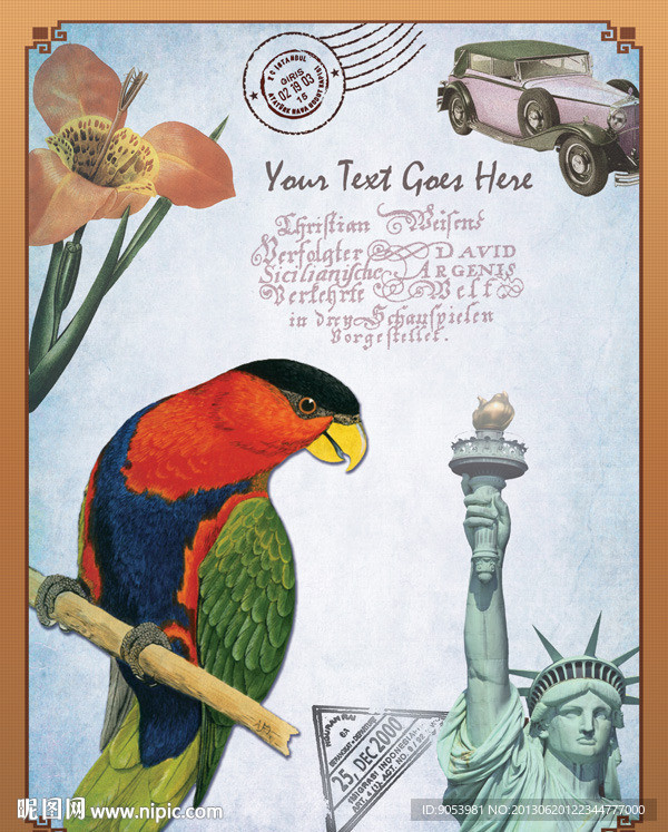 欧美风格无框画