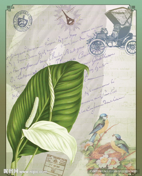 欧美风格无框画